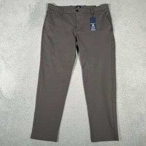 Dockers Pants Mens 38x30‎ Gray Brown Smart 360 Tech Tapered Fit Trouser Casual